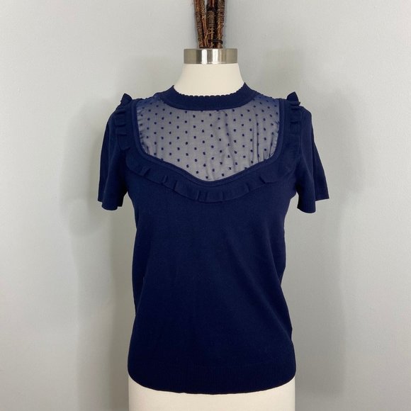 Draper James Sheer Yoke Top NWT - Picture 2 of 7